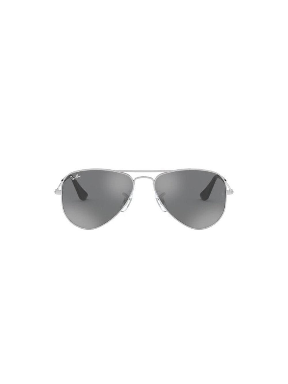 New Ray-Ban Kids Unisex Sunglasses Silver Aviator Grey Lens Metal Frame Ray Ban